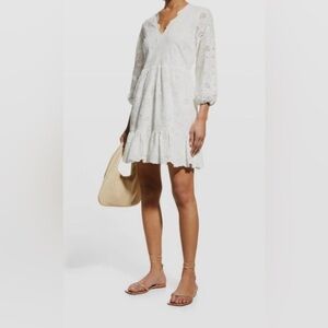Milly Brielle Eyelet Dress in Ecru Size 6